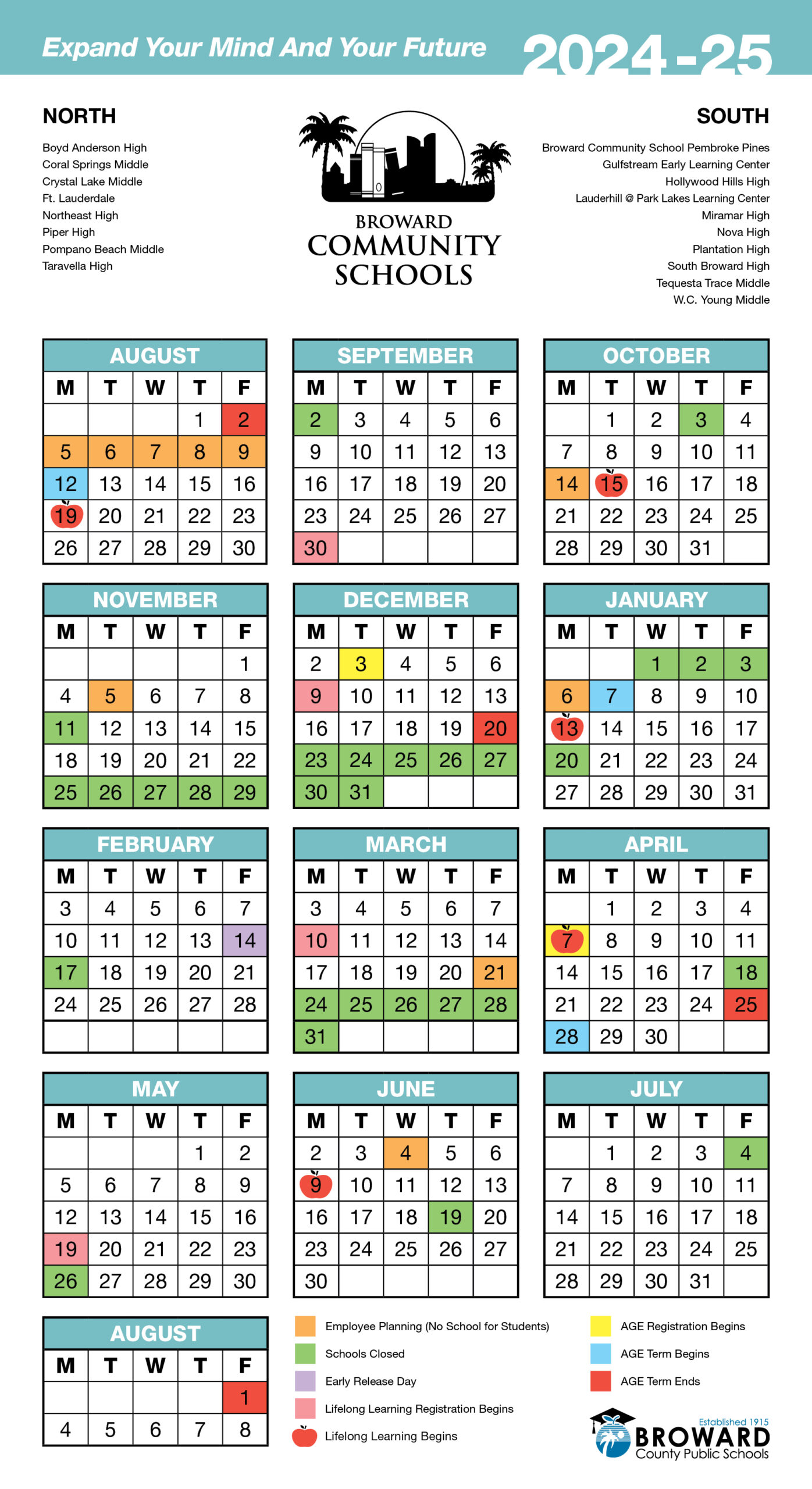 Calendar 2023-2024 school year